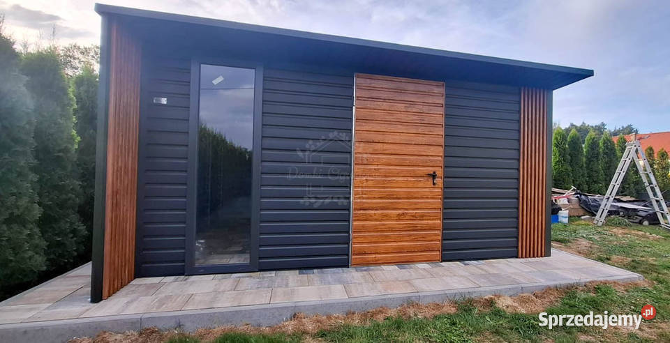 Schowek domek ogrodowy 4x4 antracyt dekor z wielkopolskie