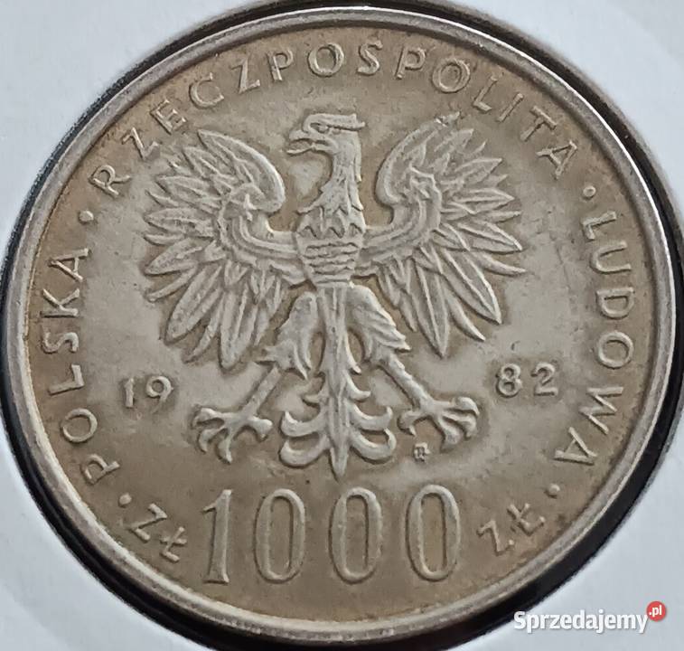 1000 Papież Jan Paweł II 1982 r 2 UNC sprzedam
