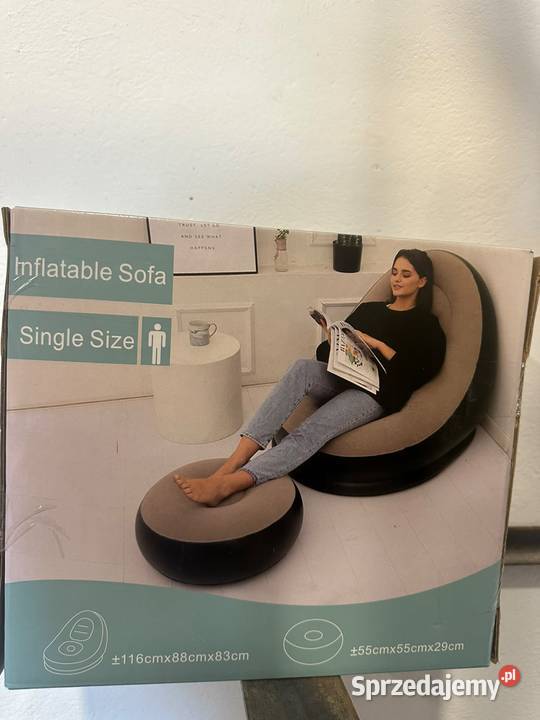 Dmuchany fotel z podnóżkiem sofa jednoosobowa Biała Podlaska sprzedam