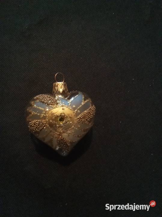 Bombka szklane serce Firmy dekor ręcznie