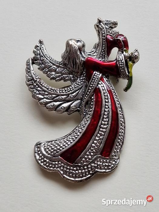 VINTAGE BROSZA ANIOŁ BOŻEGO NARODZENIA W STYLU Pozostałe Częstochowa