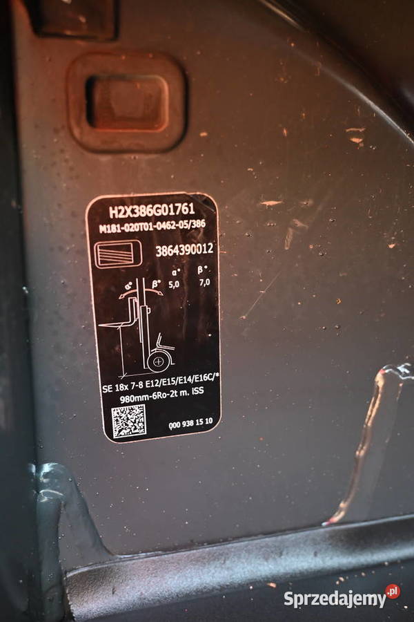 Wózek widłowy Linde E1402 Triplex 462 2016 Częstochowa