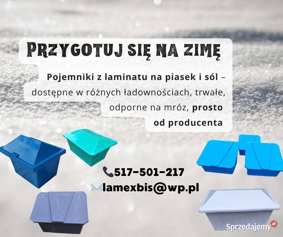 Pojemniki na piasek i sól laminat RÓŻNE mazowieckie Sochaczew