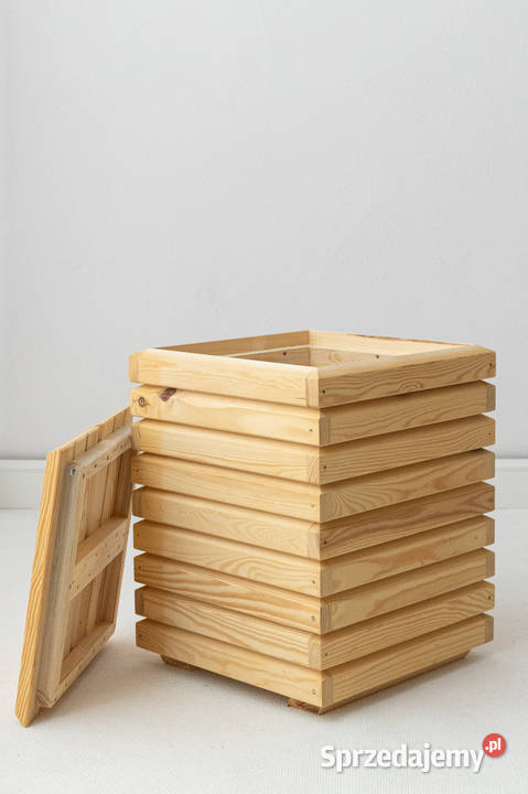 Siedzisko ogrodowe drewniane tarasowe pufa drewno Kalety