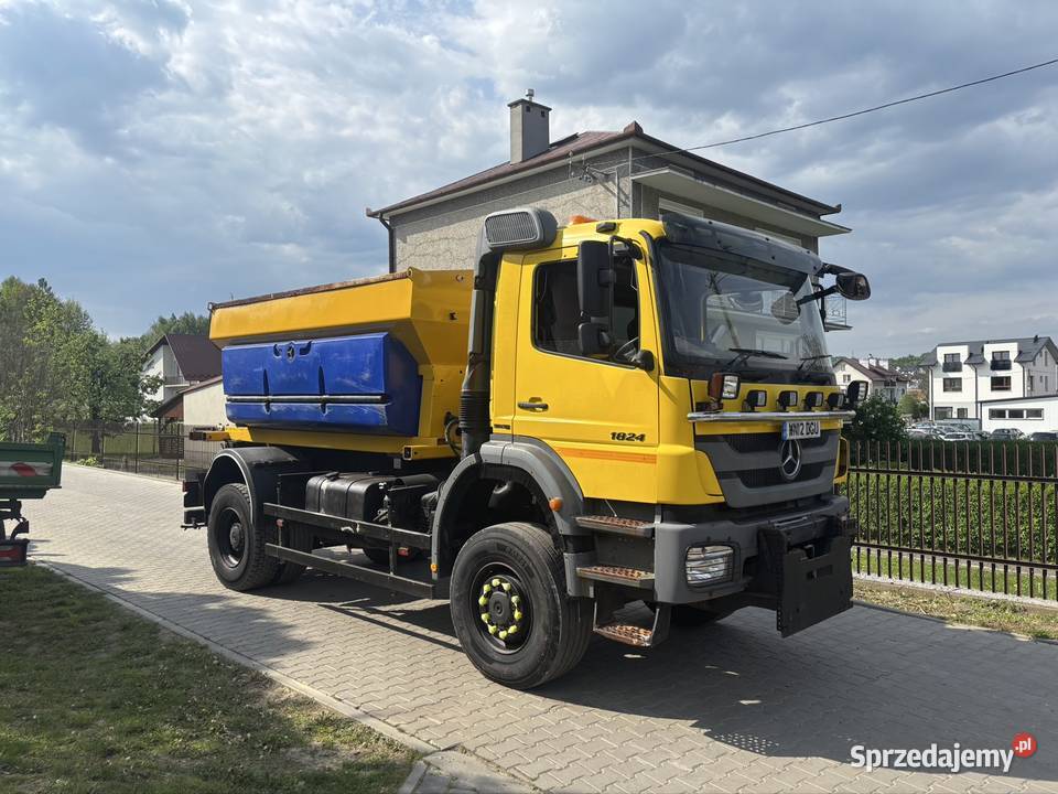 Mercedes Axor 1824 4x4 2012 euro5 piaskarka żółty Ropczyce
