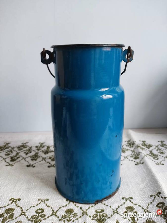 Kanka bańka emaliowana niebieska na mleko 2l Głuchołazy sprzedam