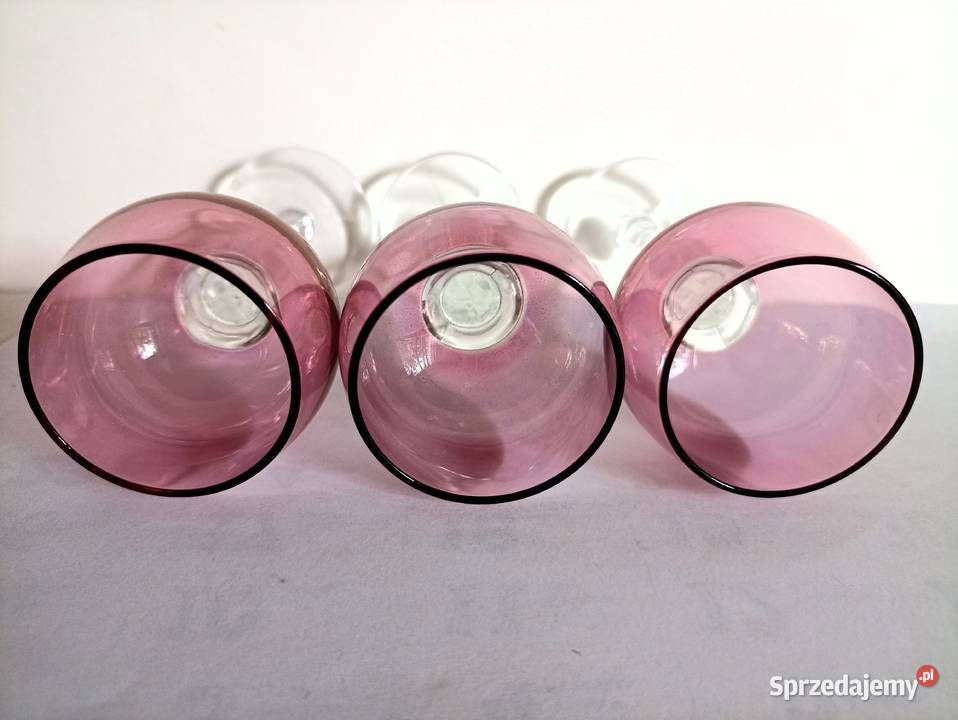 Kieliszki kryształowe remery Hortensja PRL 6 Bełchatów