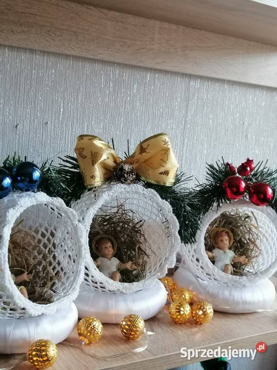Stroik świąteczny szydelkowy Ozdoby świąteczne Boże Narodzenie Katowice