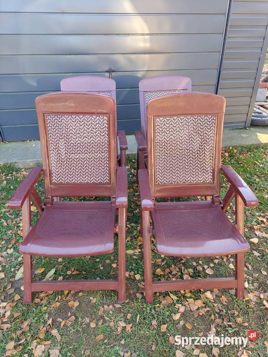 Komplet krzeseł ogrodowych regulowanych