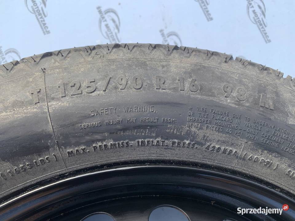 MERCEDES W209 koło dojazdowe 1259016 98M 5x112 Koła dojazdowe