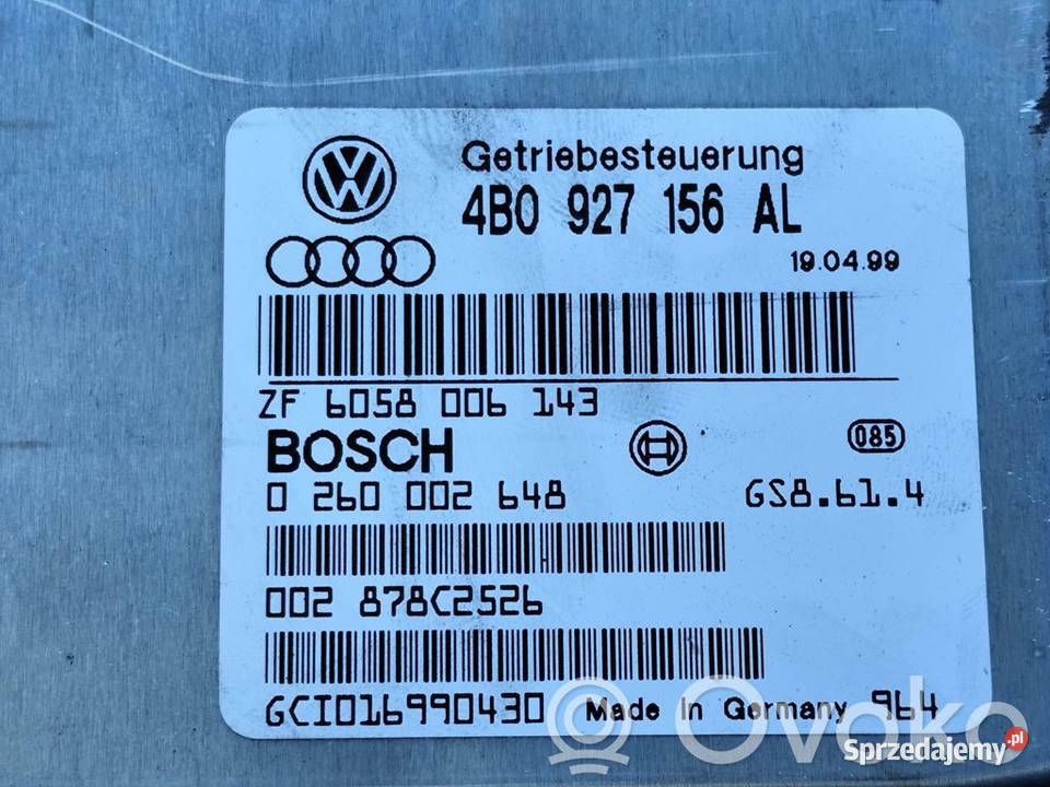 Audi A6 C5 24 STEROWNIK MODUŁ KOMPUTER SKRZYNI