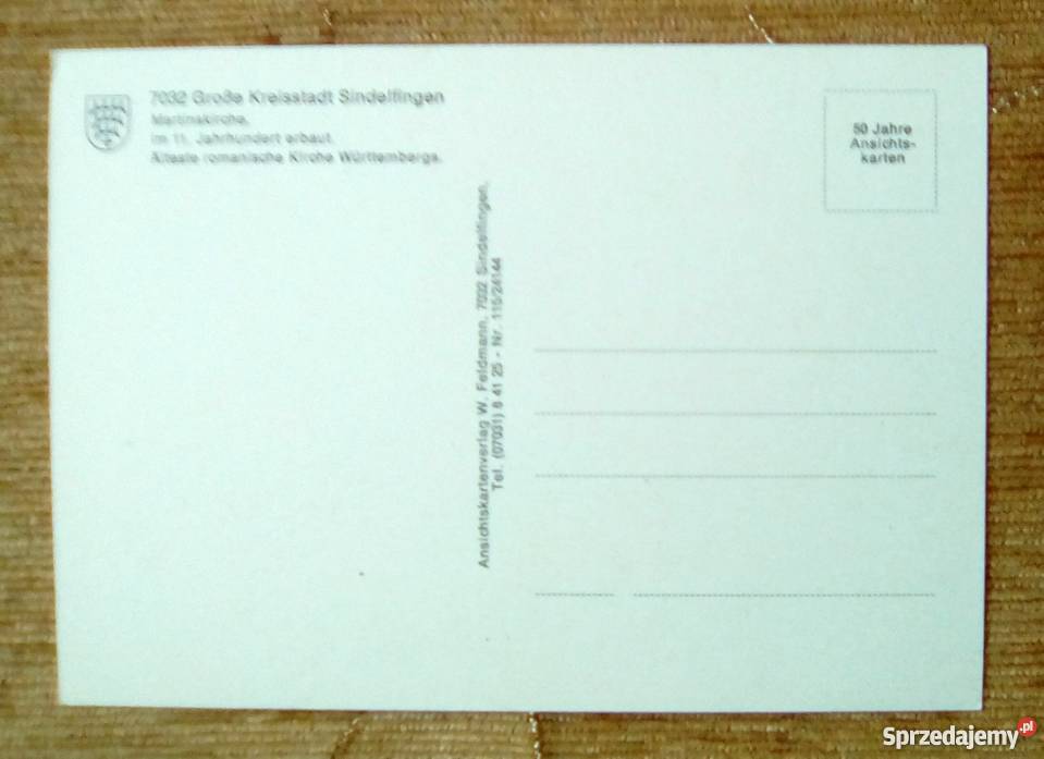 WIEŻA KOŚCIOŁA ŚWIĘTEGO MARCINA W SINDELFINGEN Piszczac sprzedam