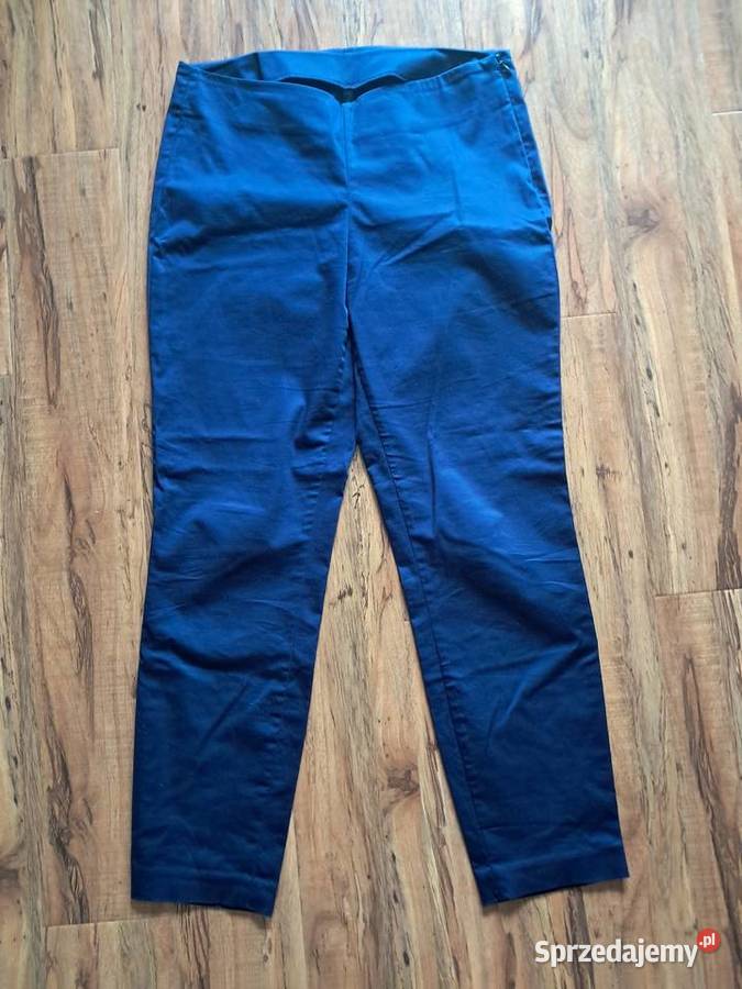 granatowe eleganckie spodnie stile benetton stan