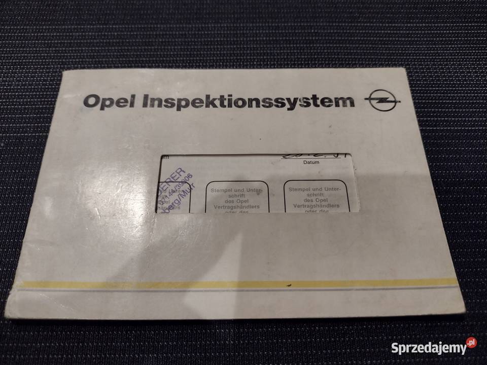 Opel Vectra 1995 Książka Gwarancyjna Serwisowa Łódź