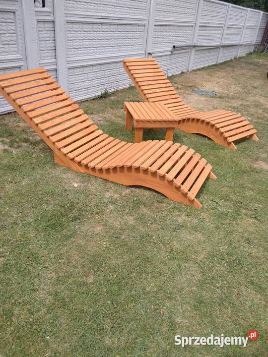 Leżak ogrodowy drewniany Niedośpielin