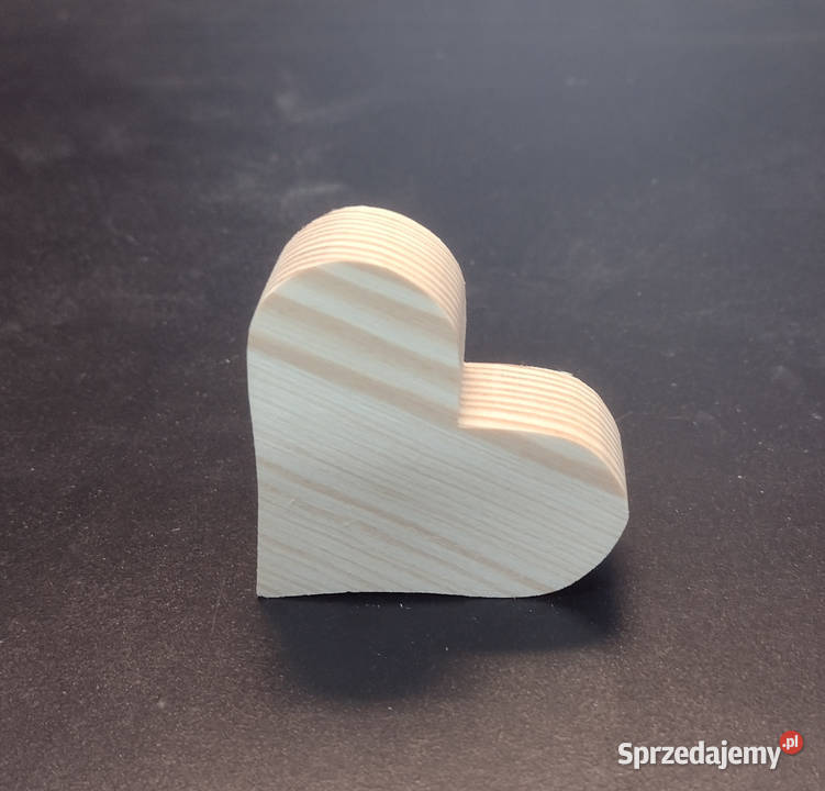 serce serduszko serca drewniane 3D grube Białystok