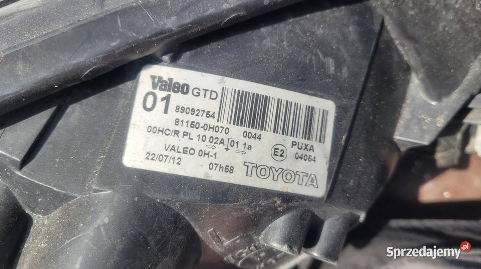 TOYOTA AYGO I LEWA LAMPA PRZÓD REFLEKTOR LEWY sprzedam