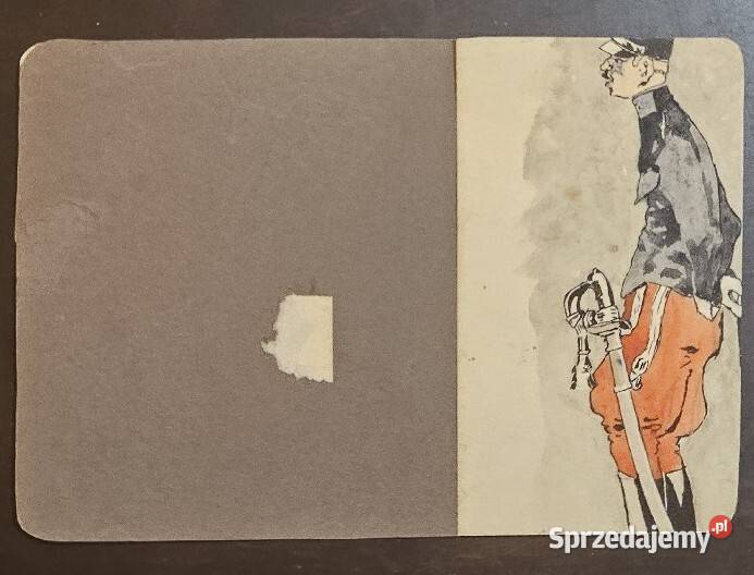 Pocztówka ręcznie malowana 1919 Katowice