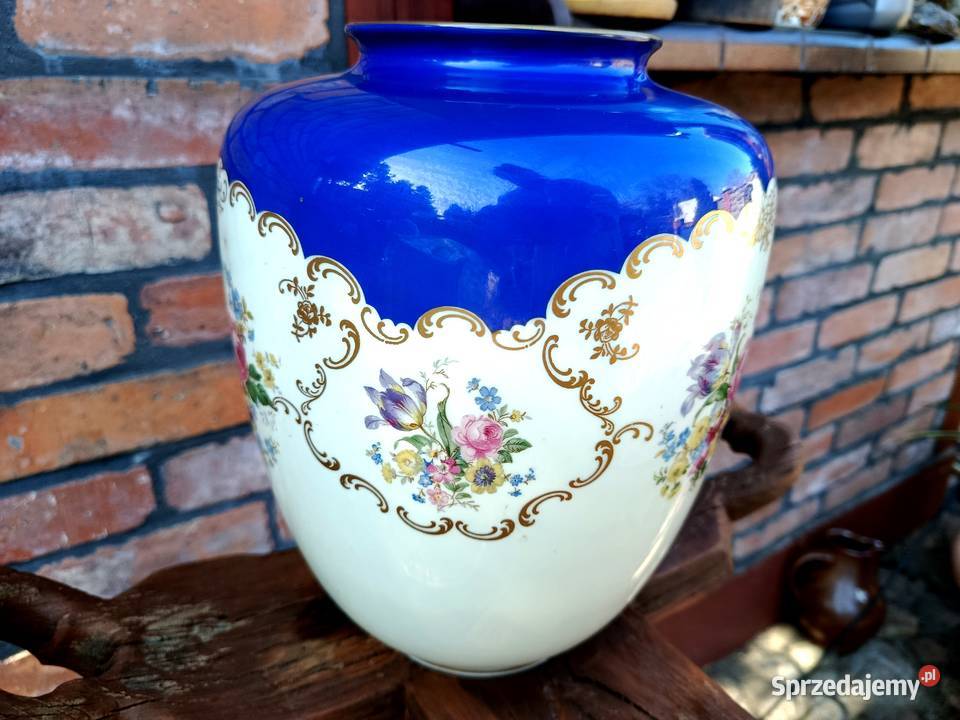 Duży porcelanowy wazon Reichenbach Porcelana i szkło