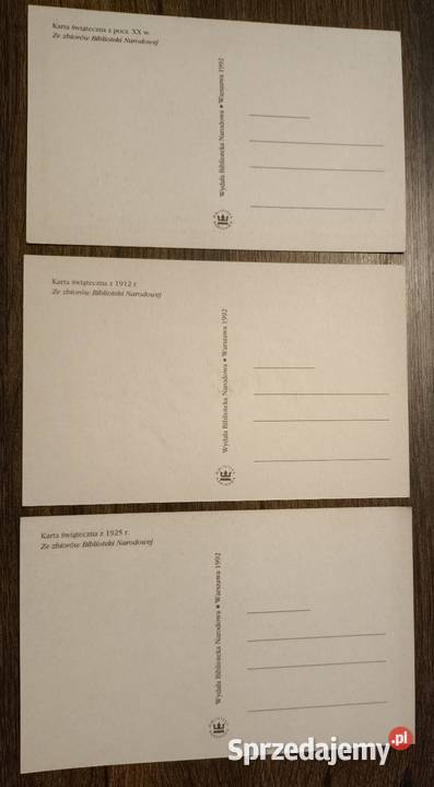 Kartki świąteczne wielkanocne kpl 3 Warszawa