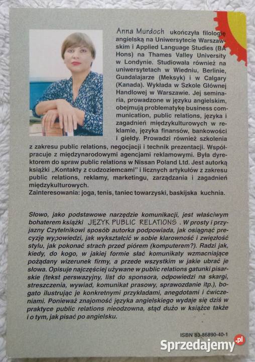 Język public relations promować firmę Anna Rok wydania 1998 Warszawa