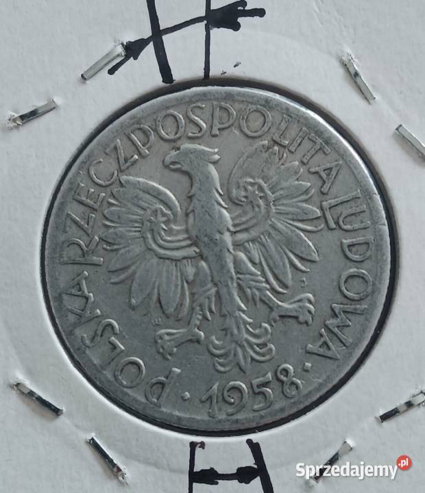 5 złotych Rybak 1958 r 1 Skrętka Konin