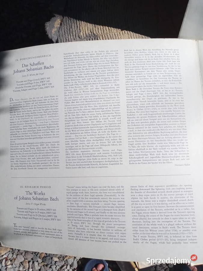 Johann Sebastian Bach płyta winylowa Brzeszcze