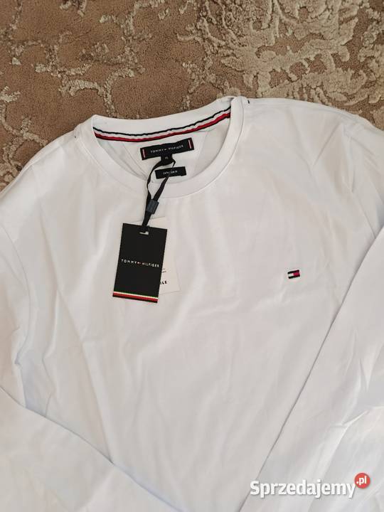 Longsleeve Tommy Hilfiger najwyższa jakość biały Białystok sprzedam