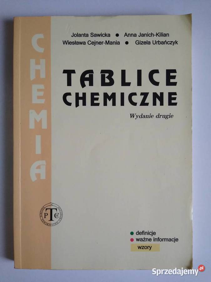 Tablice chemiczne Podręczniki Gdańsk sprzedam