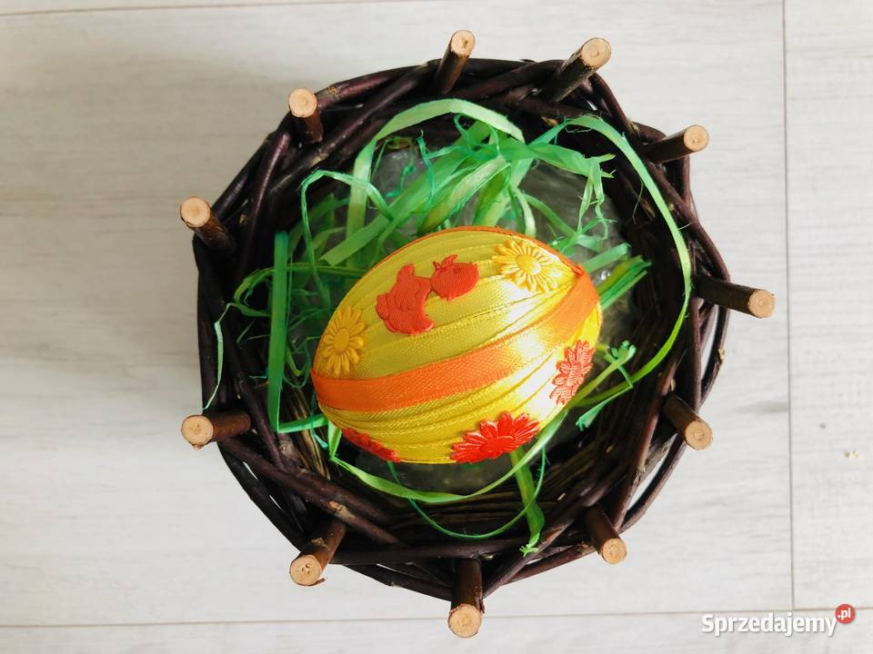 NOWA ozdoba wielkanocna drewniany koszyczek Wielkanoc łódzkie Łódź