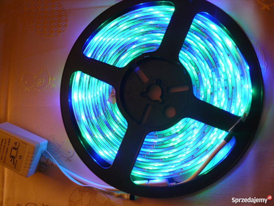 Tasma led 5 metrów RGB pilot zasilacz