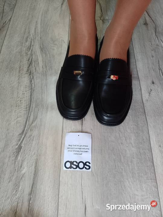 40 ASOS Design CZARNE mokasyny jesienne z sprzedam