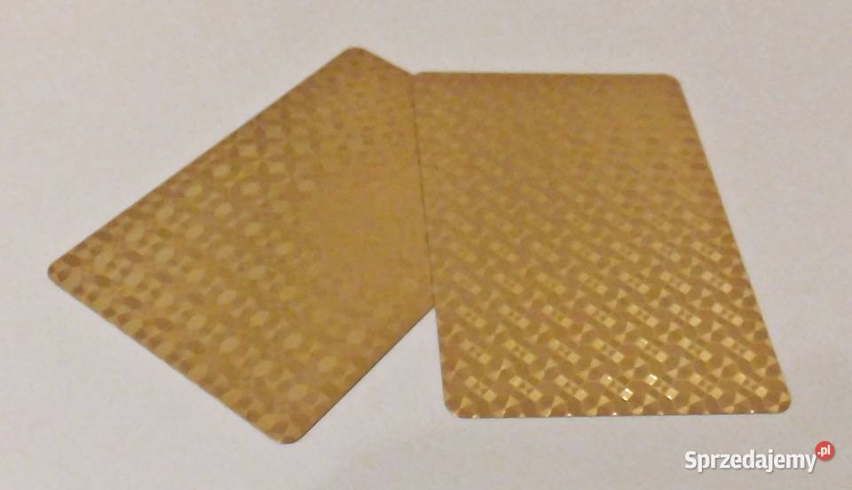 Kolekcjonerska talia kart 52 2 w kolorze złotym