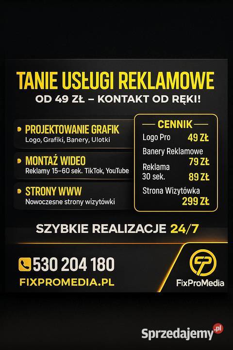 Profesjonalne Reklamy Grafiki Strony WWW i Wideo Grafika, Druk, Poligrafia Kraków