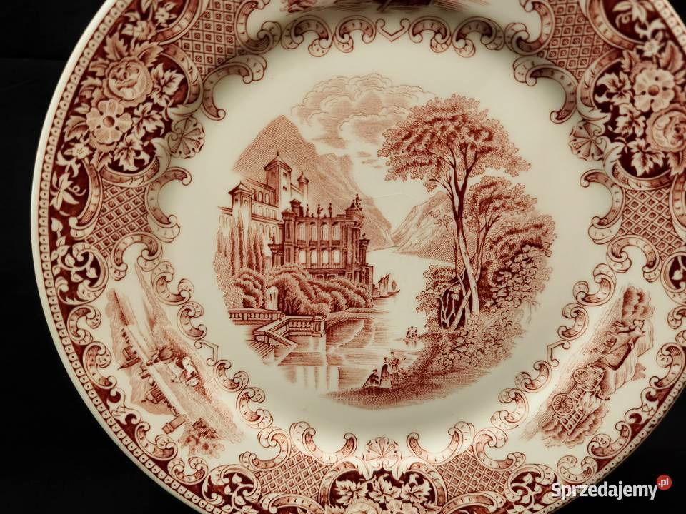 Talerz Royal Sphinx Old England Cambridge Porcelana i szkło