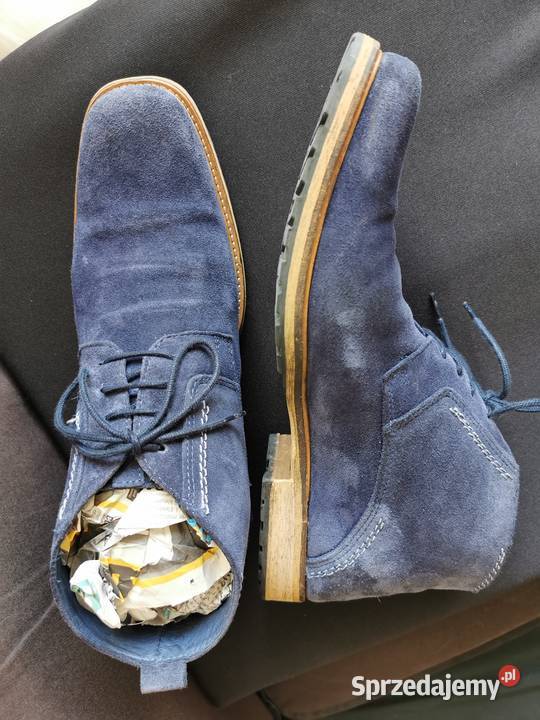 Eleganckie Buty firmowe Skóra Naturalna NUBUK 44 Łódź