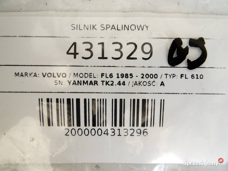 SILNIK AGREGATU CHŁODNICZEGO VOLVO 55 200 YANMAR podkarpackie