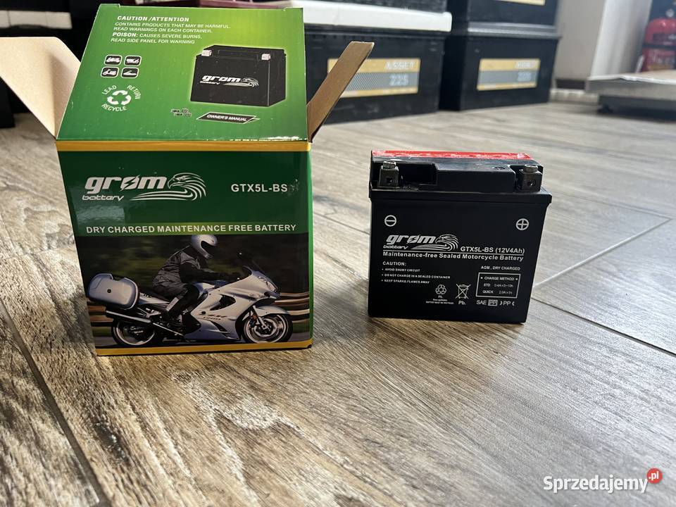 Akumulator motocyklowy GROM GTX5LBS YTX5LBS 12V