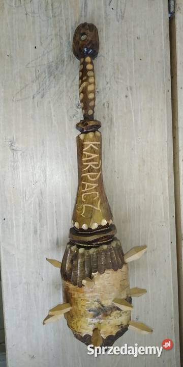 Maczuga drewniana dekoracyjna karpacz Rękodzieło Lubin