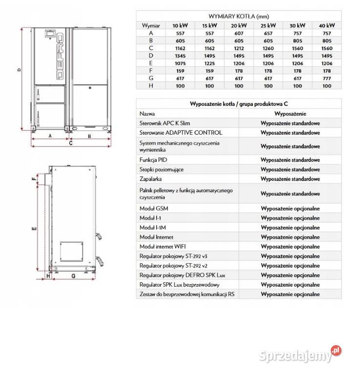 Kocioł piec z podajnikiem pelletowyGAMMA 15 kW dolnośląskie Zgorzelec