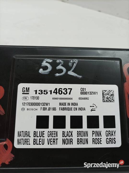 MODUŁ KOMFORTU 13514637 Opel Astra V 20152022 K