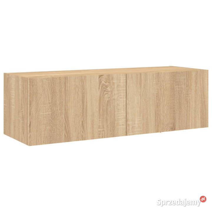 Ścienna szafka TV z LED dąb sonoma 100x35x31 Warszawa