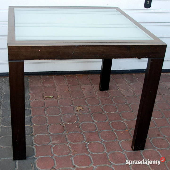 Prostokątny rozkładany szklany drewniany stół Warszawa