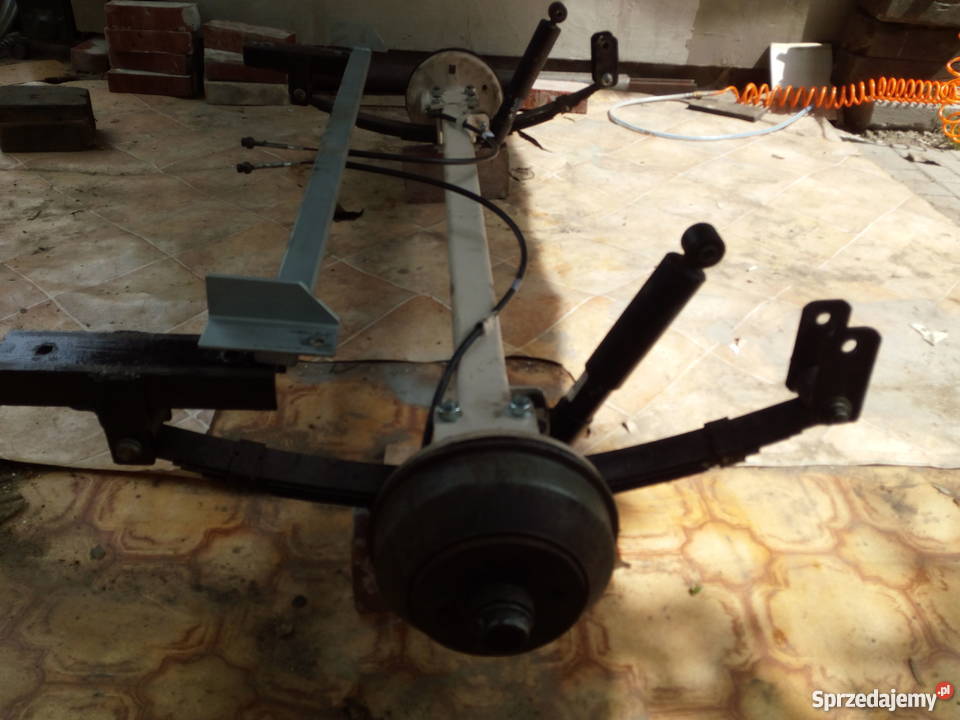 Oś HAMOWANA NA RESORACH ośka resor przyczepka Aleksandrów Kujawski