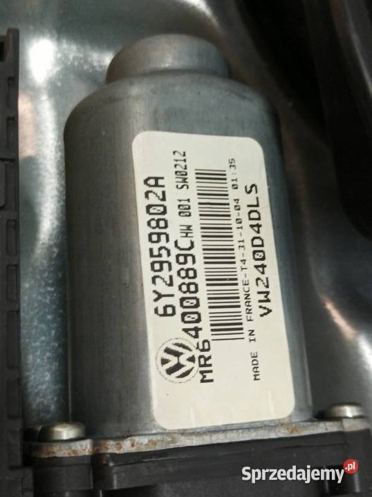 MECHANIZM SZYBY LEWY PRZÓD LIFT 6Y2959802A VW Rok produkcji 2004