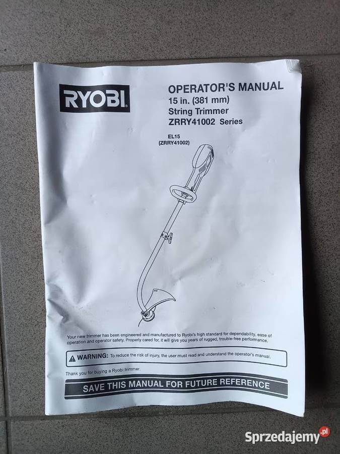 Ryobi osłona podkaszarki ZRRY41002 małopolskie Zbylitowska Góra sprzedam