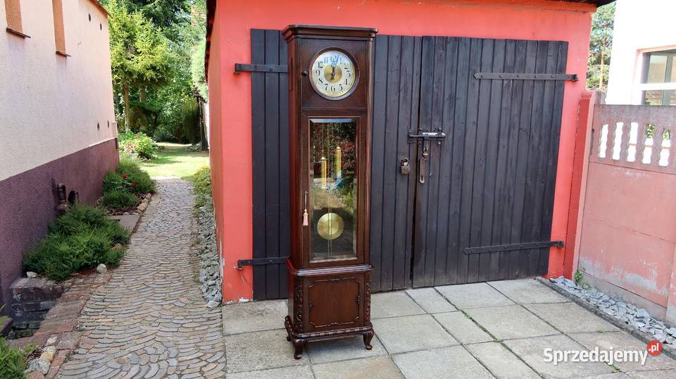 Stojący Dębowy Zegar Gustav Becker Dom Gong 2 dolnośląskie Ziębice sprzedam