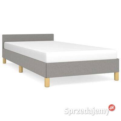 vidaXL Rama łóżka z zagłówkiem, szara, 80x200 cm, tapicerowa