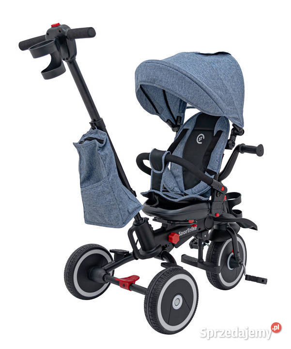 Rowerek Trzykołowy RIDER niebieski koła EVA z Rowerki Warszawa