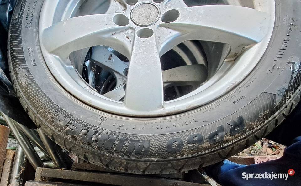 Koła alumiowe zimowe 20555R16 opony niemieckie Kobylany sprzedam